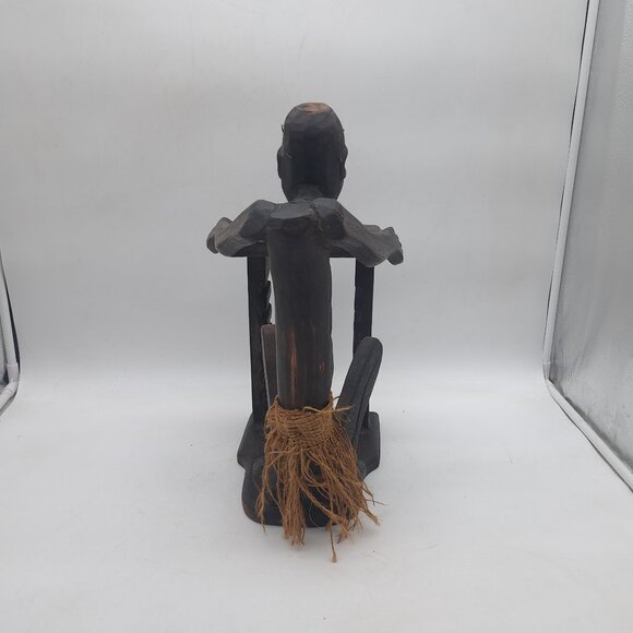 Asmat Papua New Guinea Wooden Statue CD Rack - Picture 5 of 10